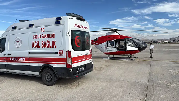 Van'da yaralı vatandaş helikopter ambulansla hastaneye sevk edildi