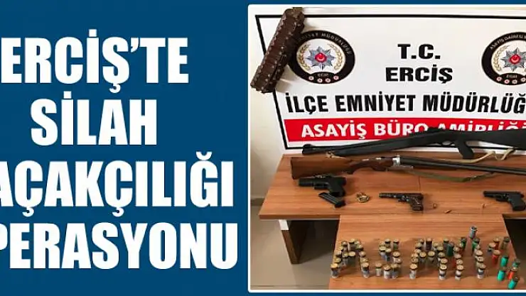 Erciş'te silah kaçakçılığı operasyonu