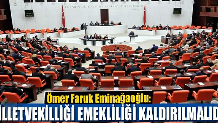 Ömer Faruk Eminağaoğlu: Milletvekilliği emekliliği kaldırılmalıdır