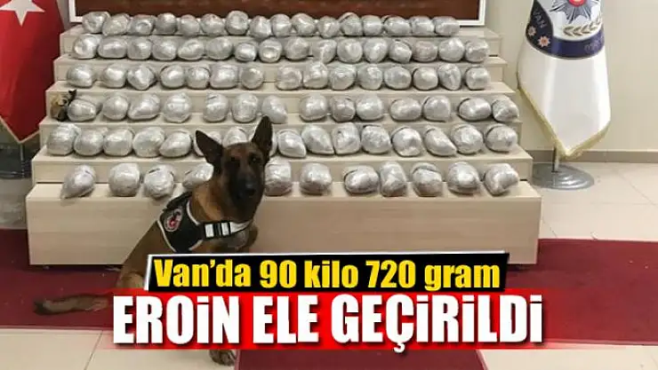 'Zeyna'nın katıldığı operasyonda 90 kilo 720 gram eroin ele geçirildi