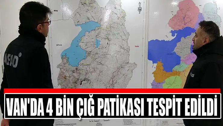 Van'da 4 bin çığ patikası tespit edildi