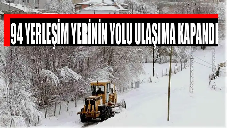 Van'da 94 yerleşim yerinin yolu ulaşıma kapandı