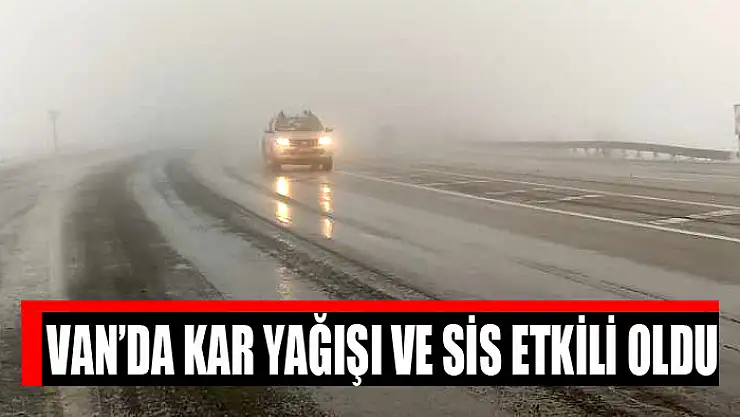 Van'da kar yağışı ve sis etkili oldu