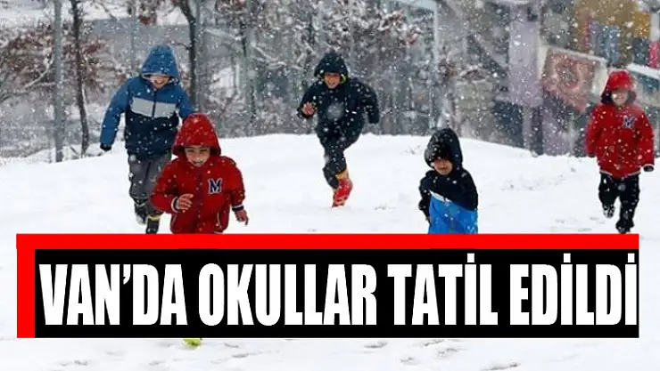 Van'da okullar tatil edildi