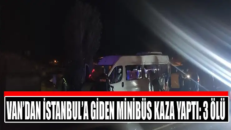 Van'dan İstanbul'a giden minibüs kaza yaptı: 3 ölü