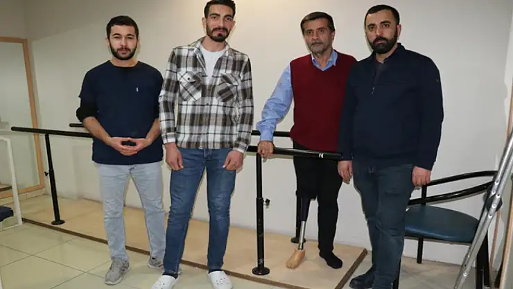 Vanlı Amcan'dan bacağı kesilen vatandaşa protez bacak