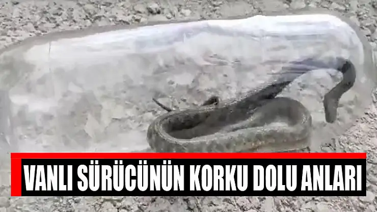 Vanlı sürücünün korku dolu anları
