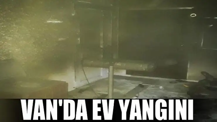 Van'da ev yangını