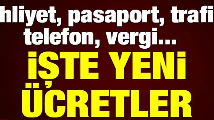 2018'in vergi, ceza ve harçlara yapılan zam belli oldu