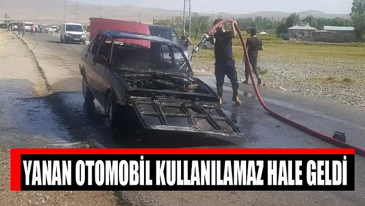 Yanan otomobil kullanılamaz hale geldi