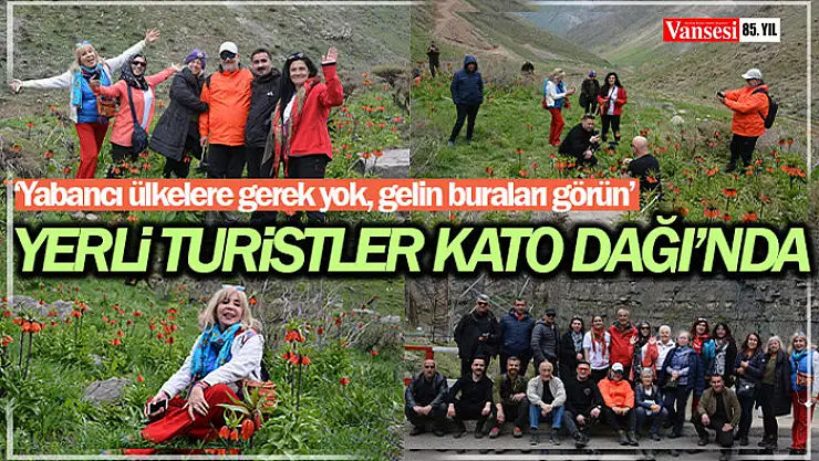 Yerli turistler Kato Dağı'nda