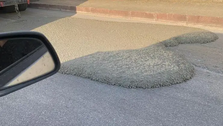 Yola beton döken miksere 668 bin lira ceza kesildi