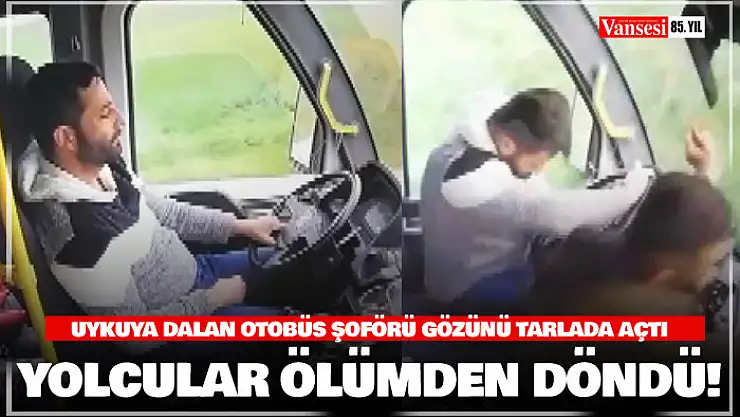 Yolcu dolu otobüsün şoförü uyuyakaldı, yolcular ölümden böyle döndü