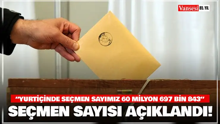 YSK Başkanı Yener: 'Yurtiçinde seçmen sayımız 60 milyon 697 bin 843'