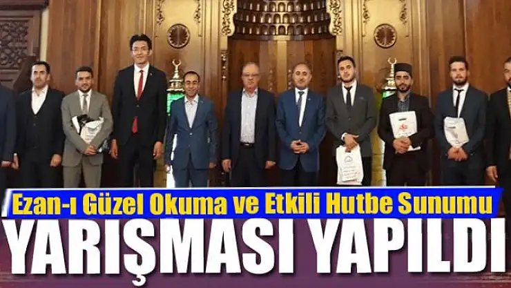 Van'da Ezan-ı Güzel Okuma ve Etkili Hutbe Sunumu Yarışması