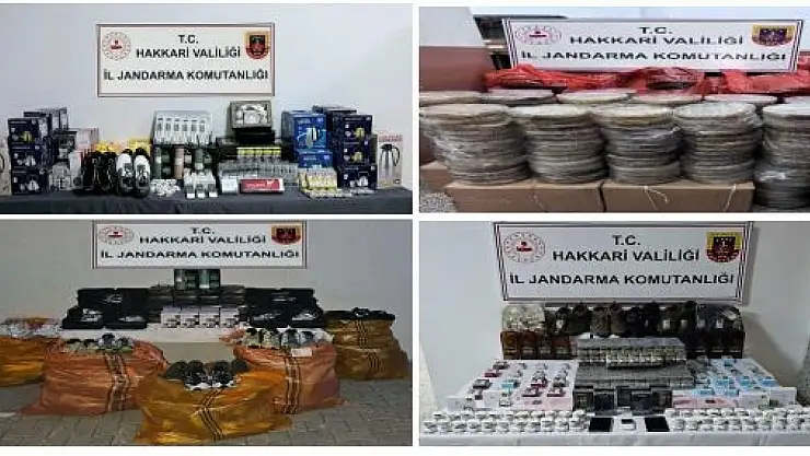 Yüzlerce kaçak malzeme ele geçirildi