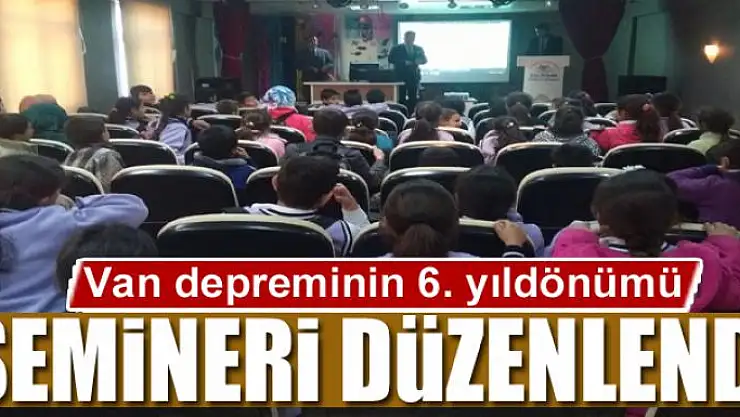 Van depreminin 6. yıldönümü