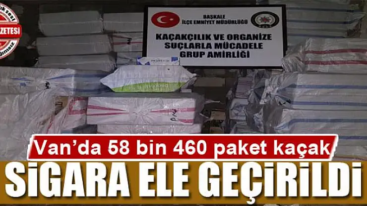 Van'da 58 bin 460 paket kaçak sigara ele geçirildi 