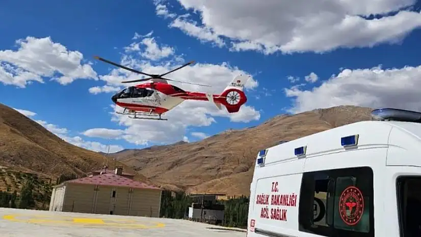60 yaşındaki kalp hastası helikopter ambulansla Van'a sevk edildi