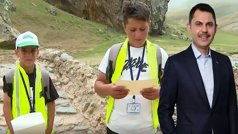 Bakan Kurum'dan yayladaki çöpleri toplayan iki kardeşe teşekkür mektubu