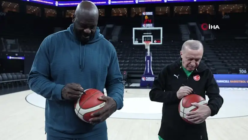 Cumhurbaşkanı Erdoğan, Shaquille O'Neal ile bir araya geldi