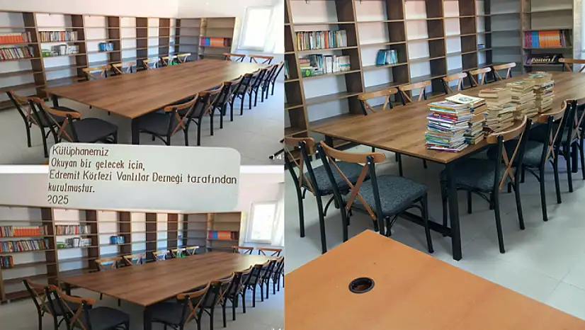 Edremit Körfezi Vanlılar Derneği, eğitime ve kütüphane kültürüne destekte öncü oluyor