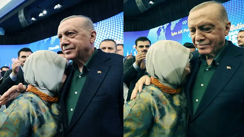 Emine Erdoğan, Cumhurbaşkanı Erdoğan'ın konuşması sırasında duygulandı