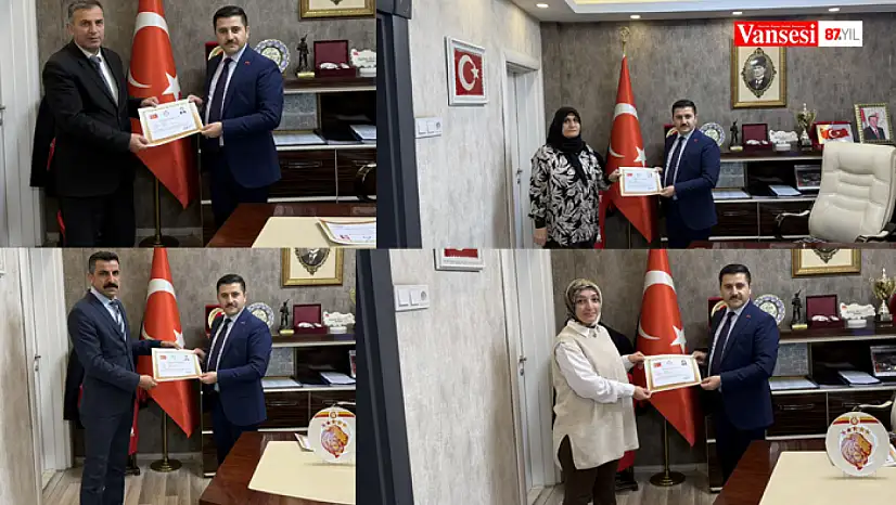 Kaymakam Bulut'tan SYDV personeline teşekkür belgesi