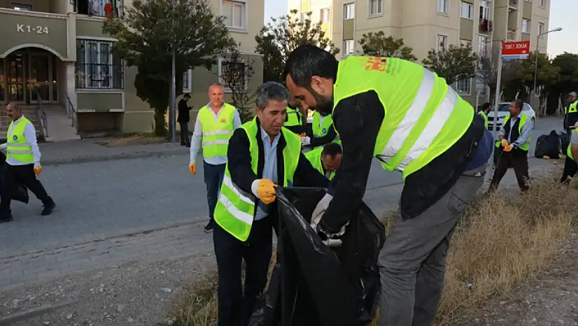 Kevenli Mahallesi TOKİ'de temizlik çalışması