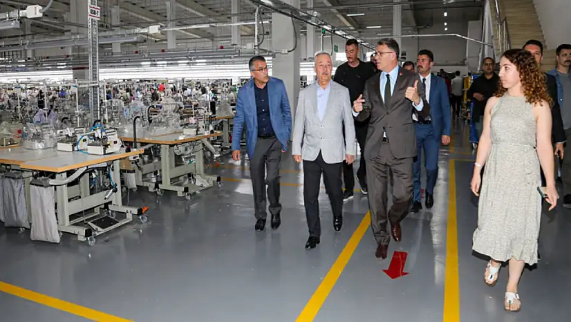 Vali Balcı tekstil kentte incelemelerde bulundu