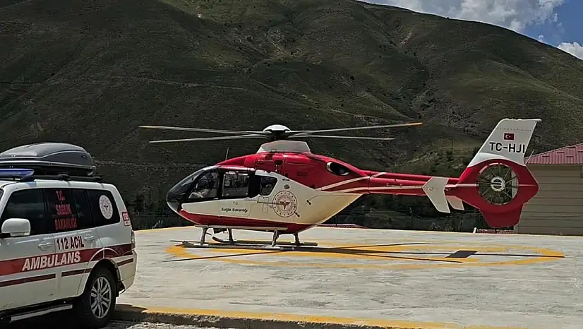 Van'da 54 yaşındaki hasta için helikopter ambulans havalandı