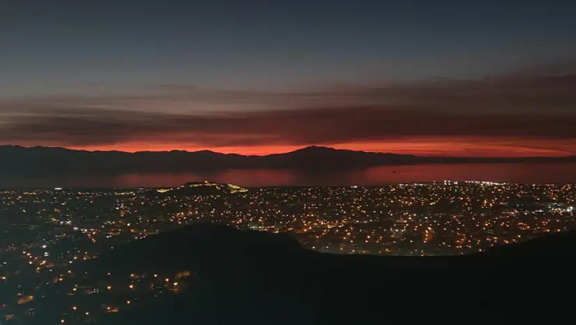 Van'da büyüleyici günbatımı