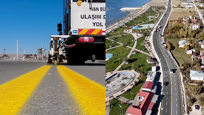 Van Gölü Sahil Yolu'nda çalışmalar tüm hızıyla sürüyor