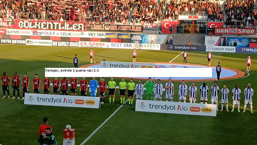 Vanspor, evinde 1 puana razı:1-1