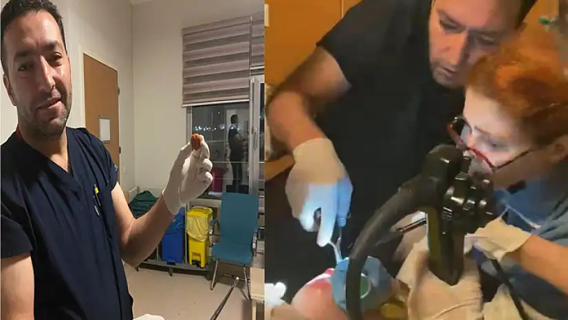 Yuttuğu ceviz yemek borusundan çıkarıldı