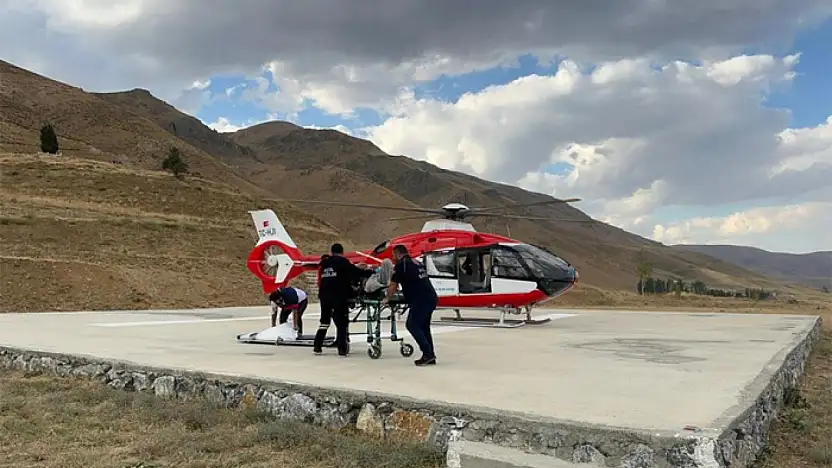 Başkale'de rahatsızlanınca helikopterle Van'a getirildi