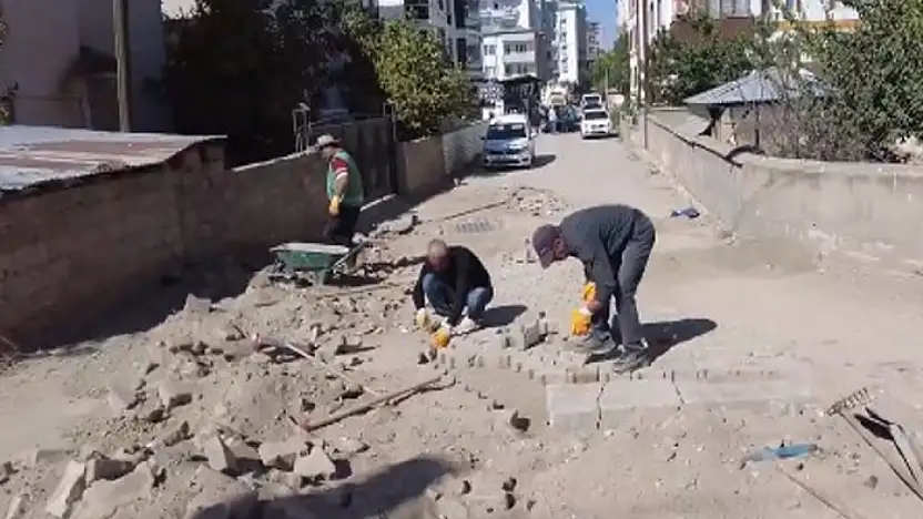 Camii Kebir Mahallesinde parke taşı döşeme çalışmaları tamamlandı