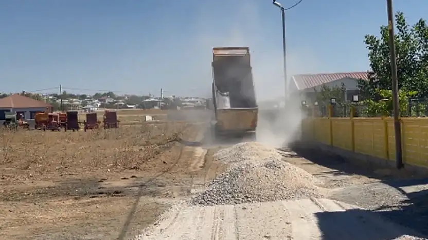 Çitören Mahallesi'nde stabilize yol çalışması