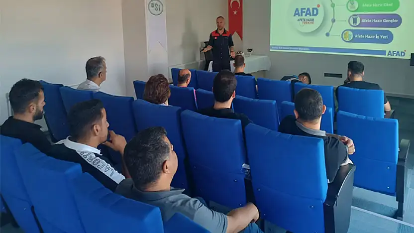 DSİ çalışanlarına afet ve yangın farkındalık eğitimi