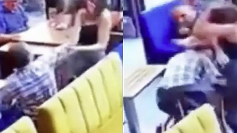 Kadın garsona tokat atan müşteri hayatının dersini aldı