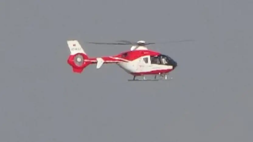 Kalp hastası bebek helikopter ambulansla Gaziantep'e nakledildi