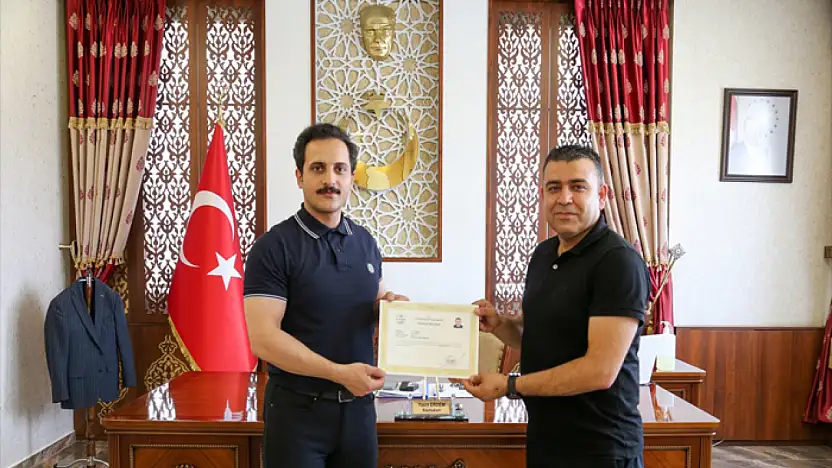 Kaymakam Erdem, Dr. Suat Ökten'i ağırladı