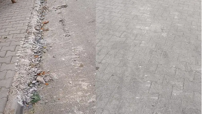Okul yıkımı tepki çekti: Asfalt ve kaldırımlar tahrip edildi