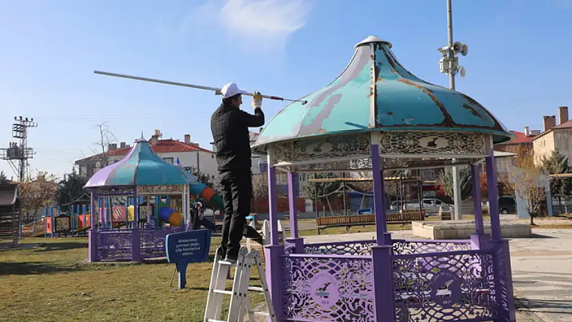 Selahattin Eyyubi Parkı'nda bakım ve onarım çalışması