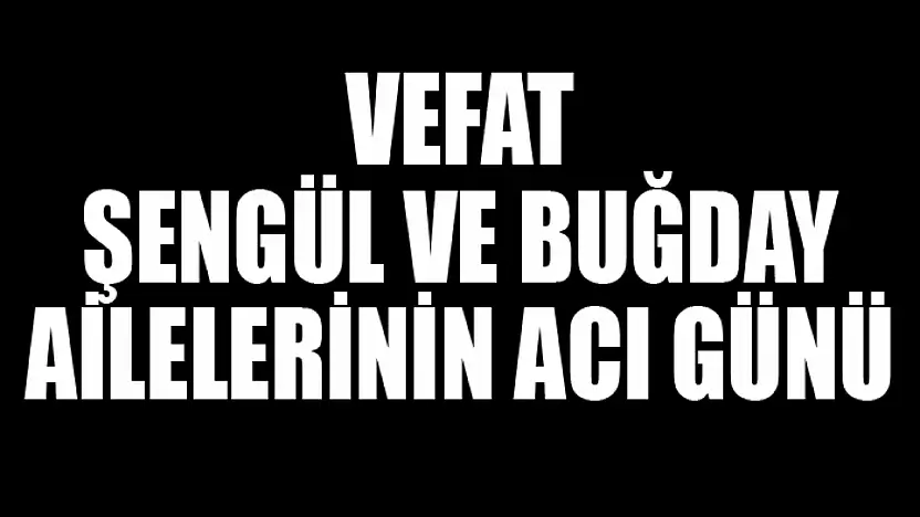 Şengül ve Buğday ailelerinin acı günü