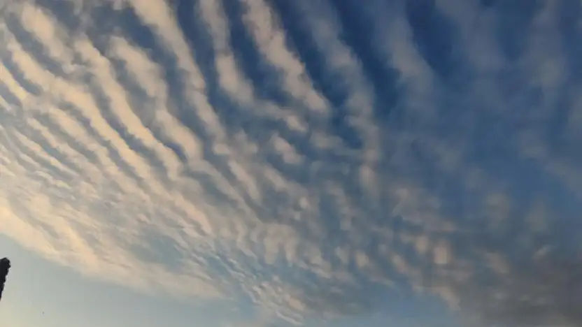 Sirrokümülüs bulutları Van semalarında görsel şölen sundu