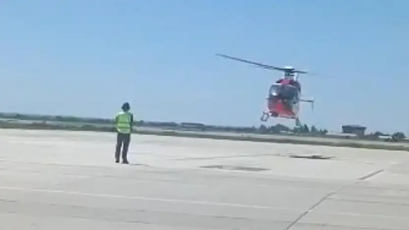 Solunum sıkıntısı yaşayan bebek ambulans helikopterle Van'a sevk edildi