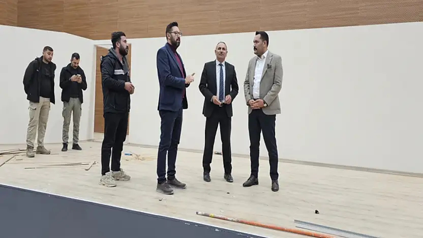 Türkmenoğlu, Kültür Merkezi inşaatında incelemelerde bulundu