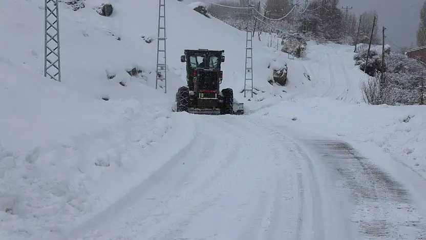 Tuşba'da kırsal mahallelerde karla mücadele sürüyor
