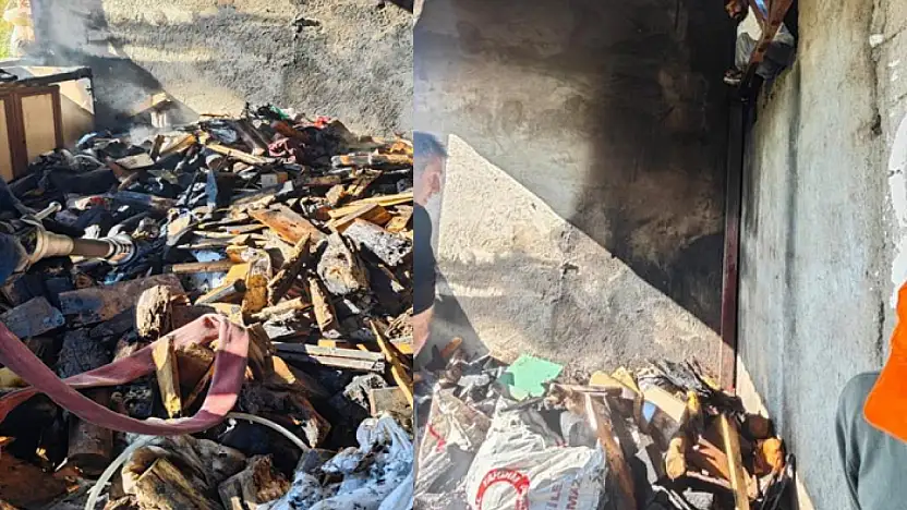 Van'da çatı yangını